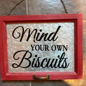 Red Framed Wall Decor with Quote